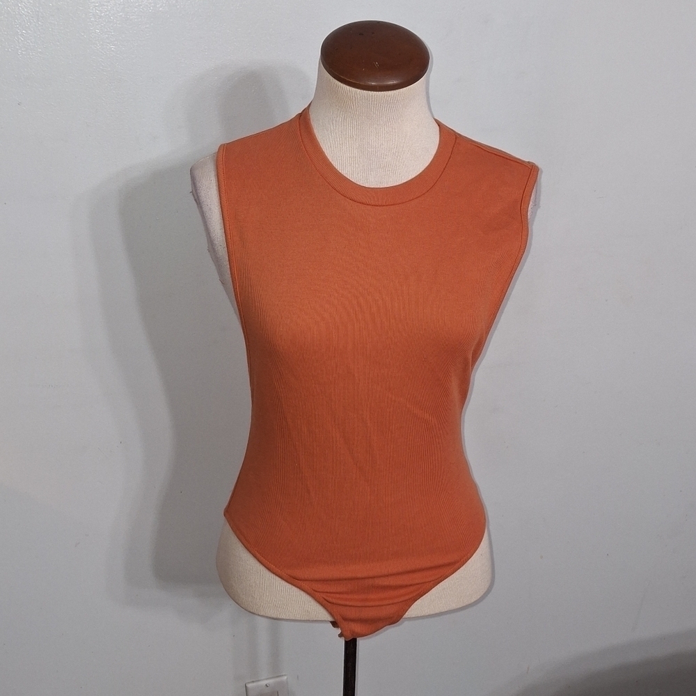 Orange Sleeveless Bodysuit- W Sz Small